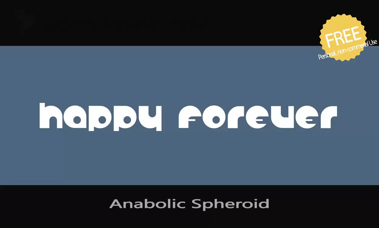 「Anabolic-Spheroid」字体效果图