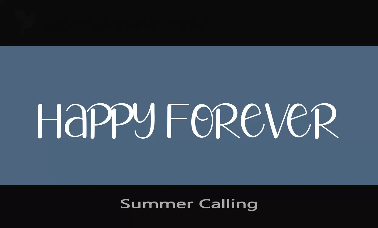 「Summer-Calling」字体效果图