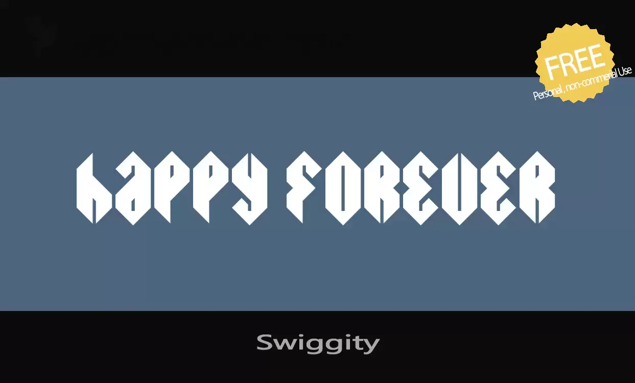 「Swiggity」字体效果图