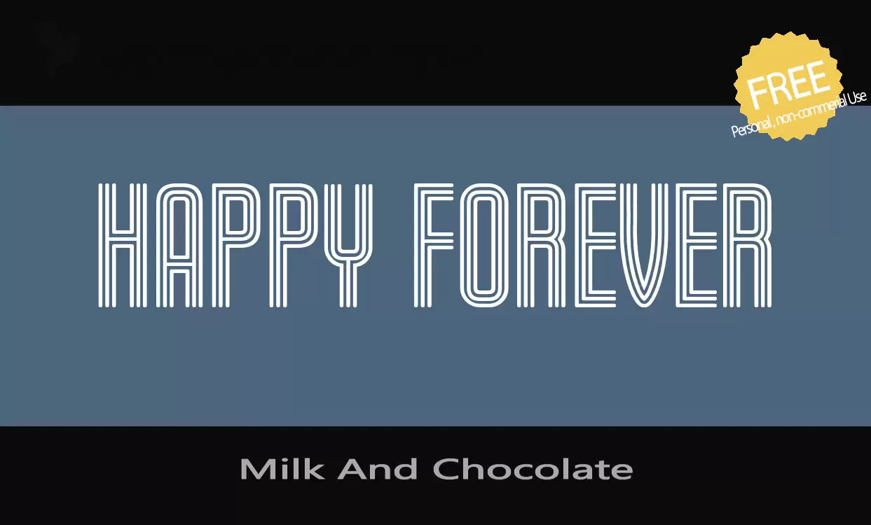 「Milk-And-Chocolate」字体效果图