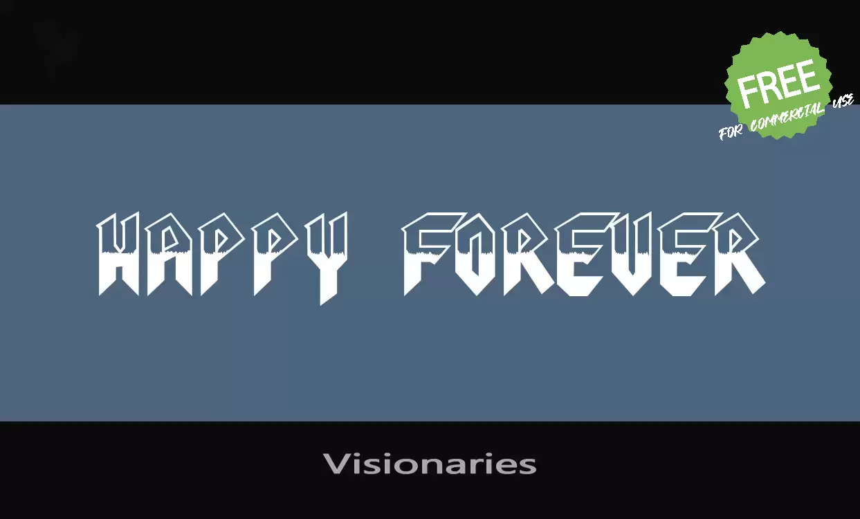 「Visionaries」字体效果图