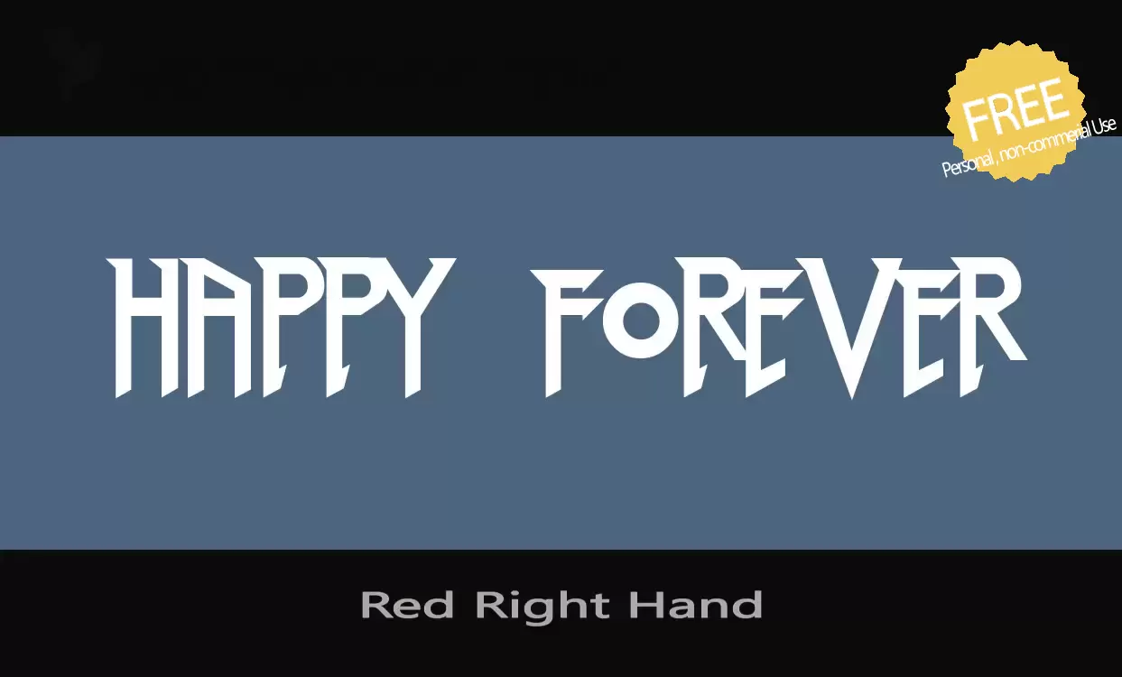 「Red-Right-Hand」字体效果图