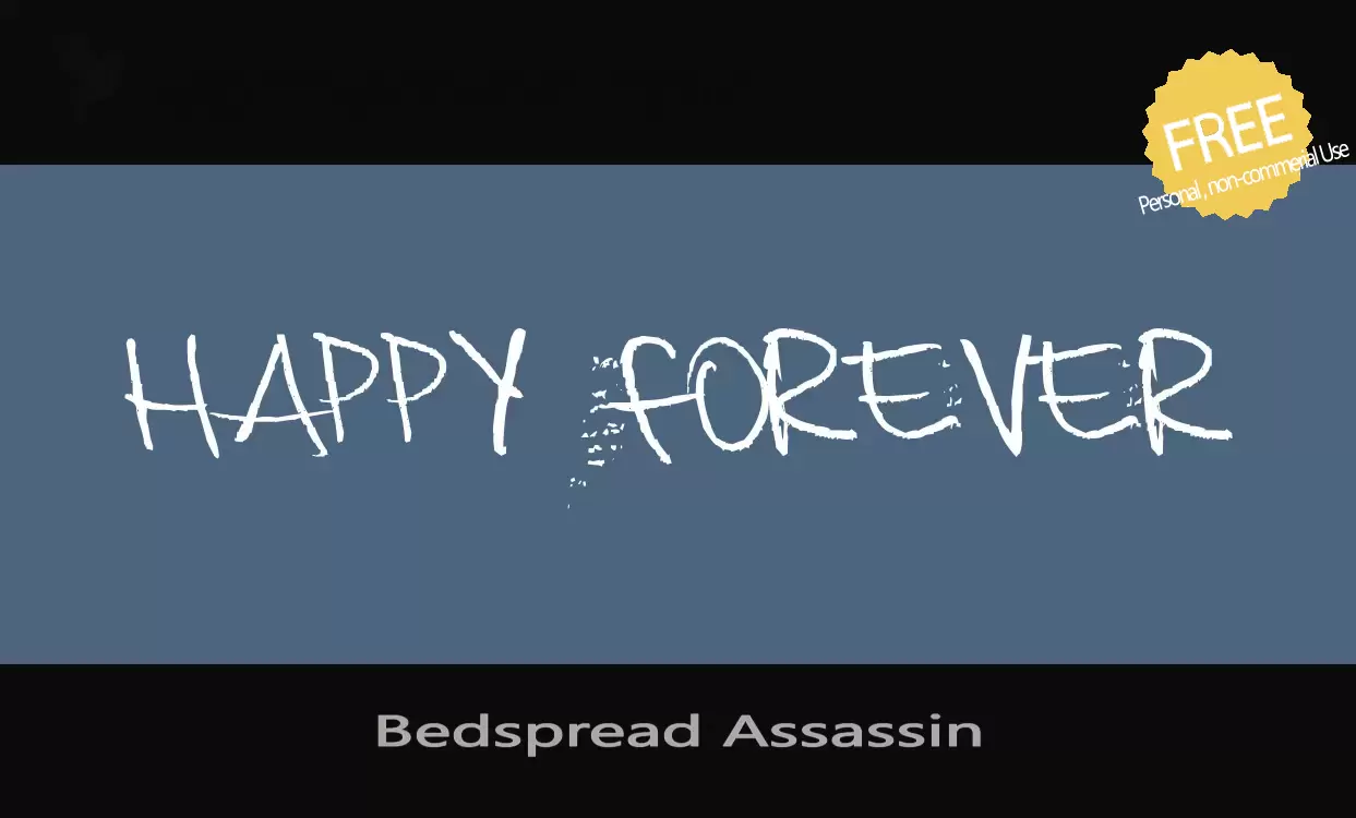 Font Sample of Bedspread-Assassin