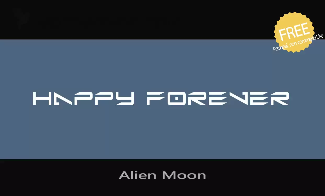 「Alien-Moon」字体效果图