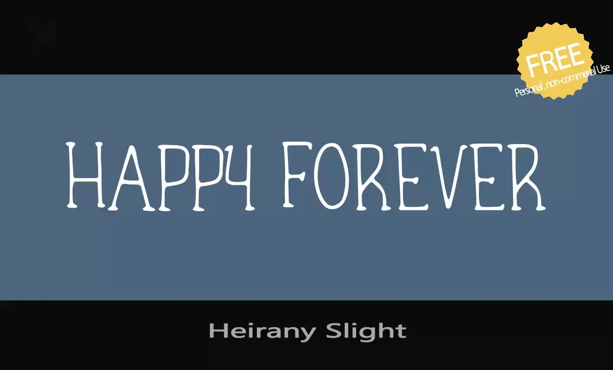 Font Sample of Heirany-Slight