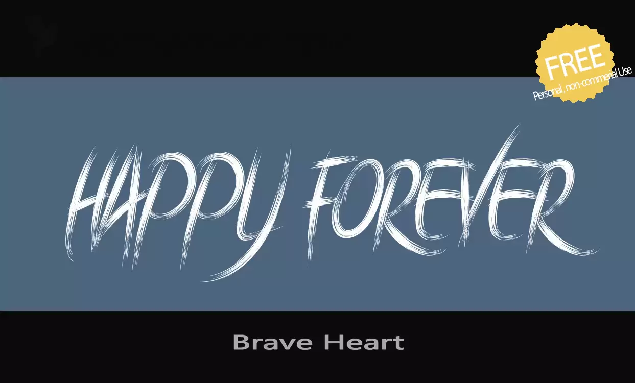 「Brave-Heart」字体效果图