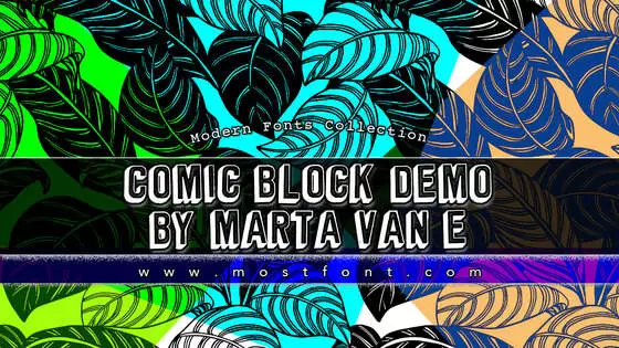 「Comic-Block-DEMO-By-Marta-Van-E」字体排版样式
