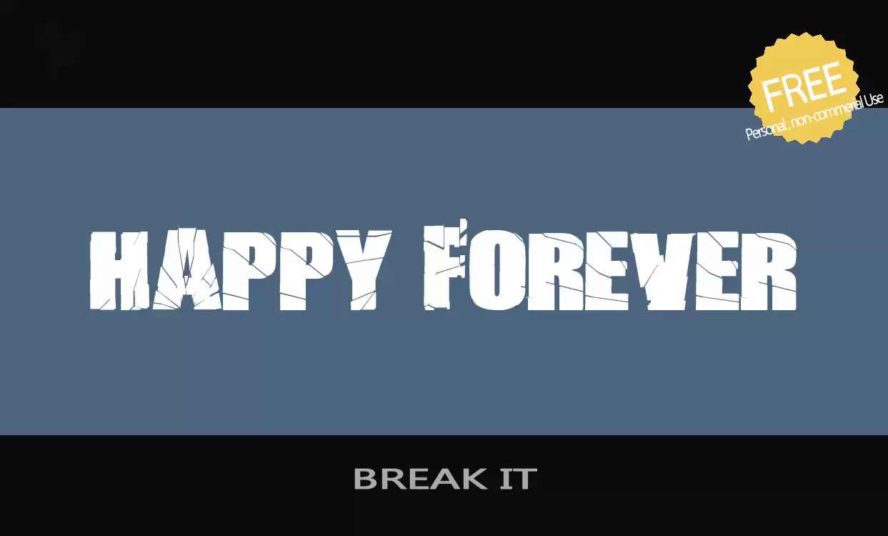 Font Sample of BREAK-IT