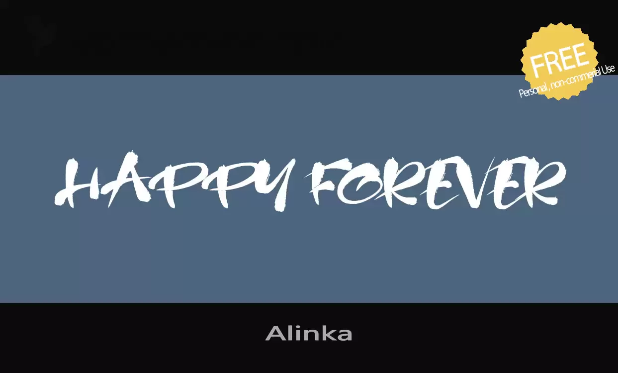「Alinka」字体效果图