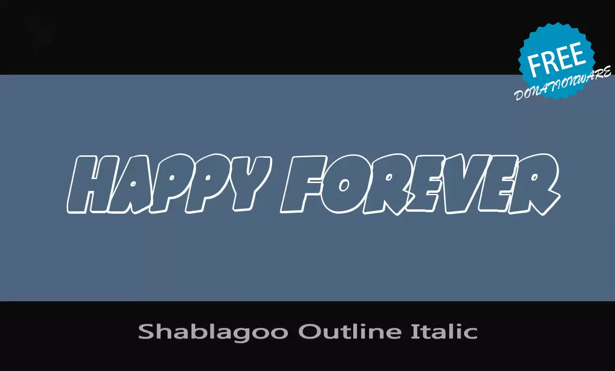 Sample of Shablagoo-Outline-Italic