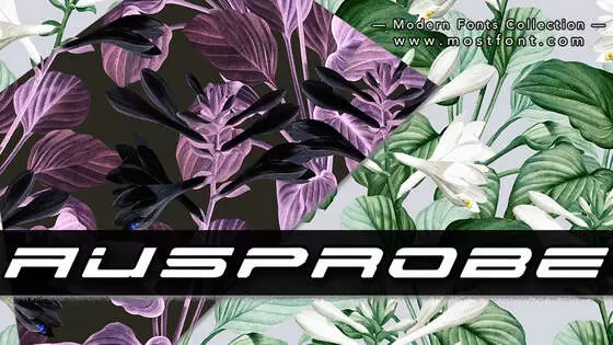 「AusPROBE」字体排版样式
