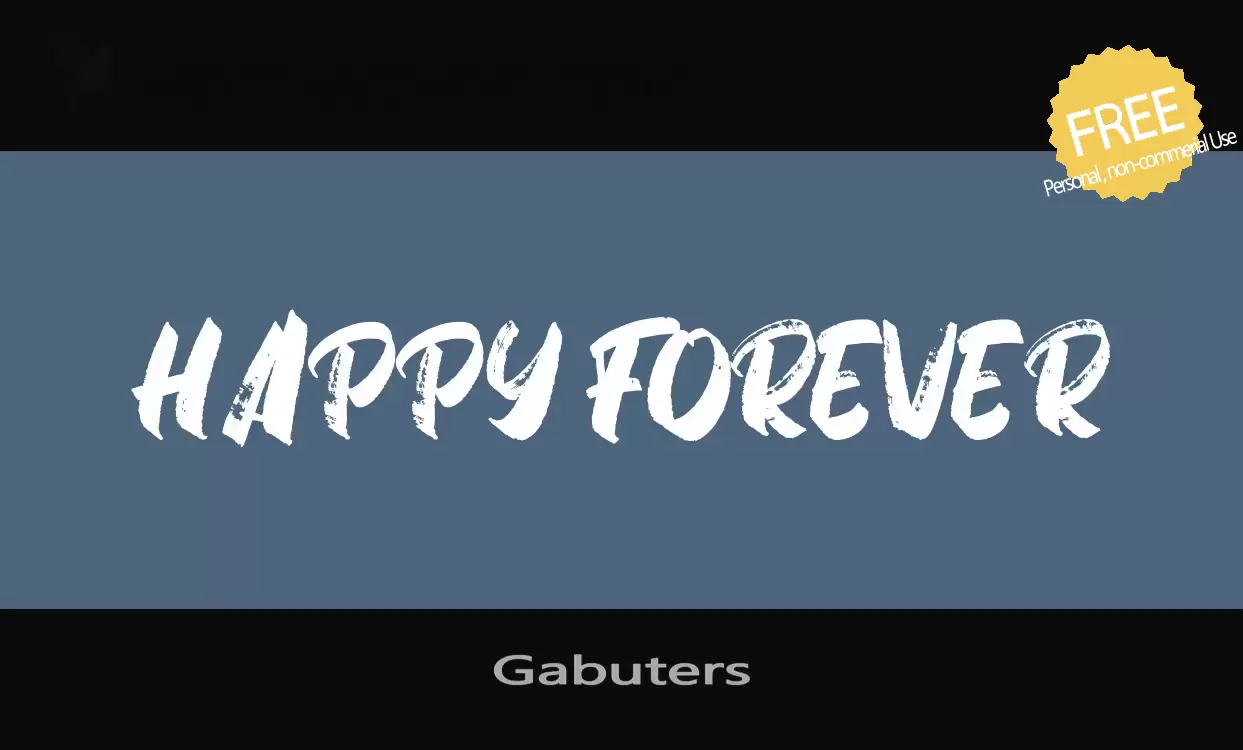 Font Sample of Gabuters