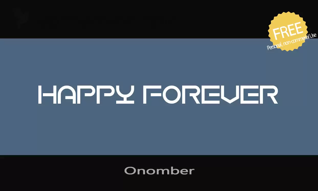 「Onomber」字体效果图