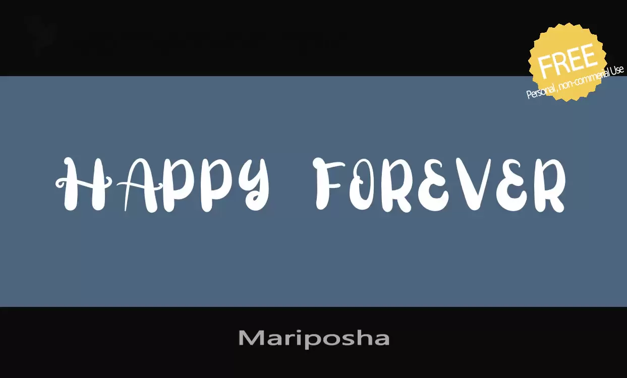 Font Sample of Mariposha