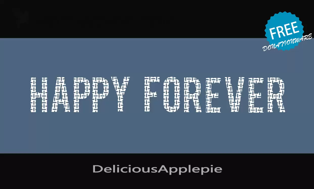 「DeliciousApplepie」字体效果图