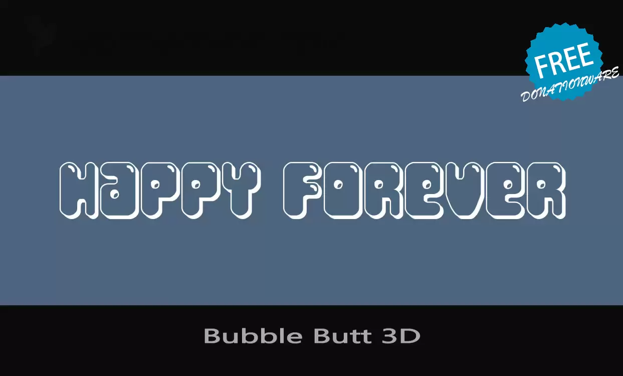「Bubble-Butt-3D」字体效果图