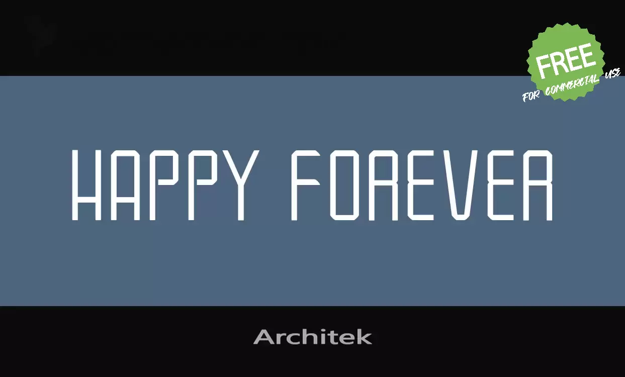 「Architek」字体效果图