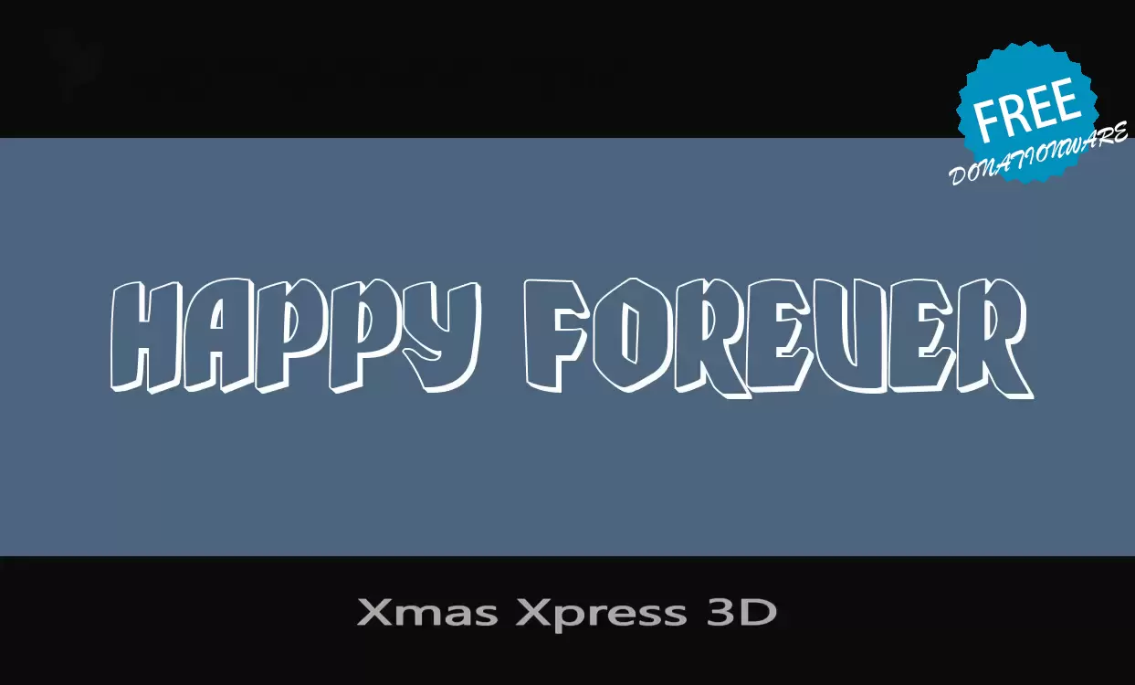 「Xmas-Xpress-3D」字体效果图