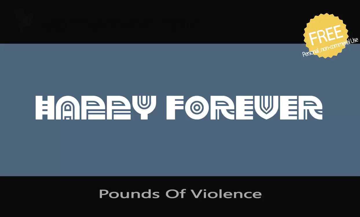 Font Sample of Pounds-Of-Violence