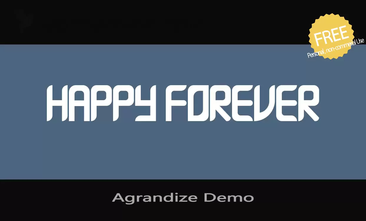 「Agrandize-Demo」字体效果图