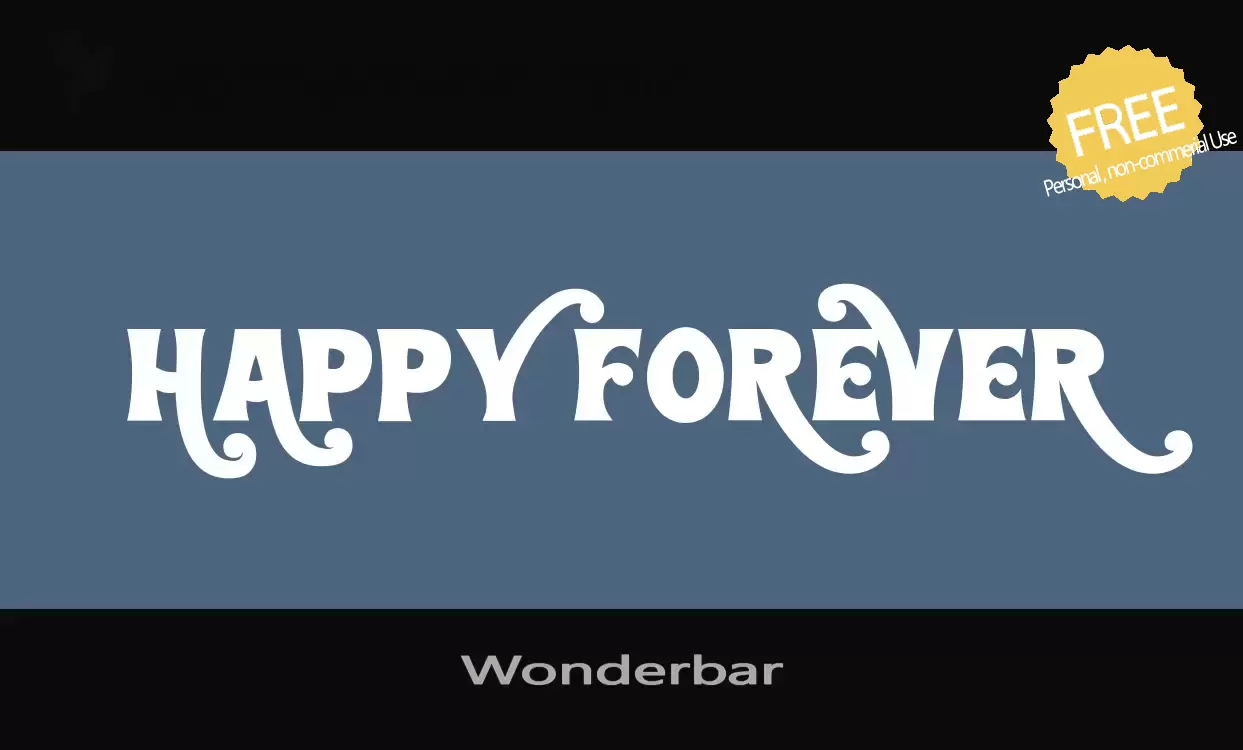 「Wonderbar」字体效果图