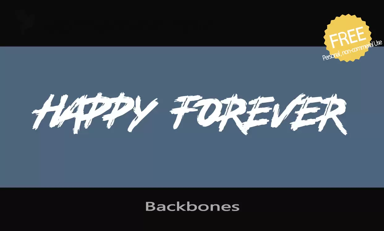 「Backbones」字体效果图