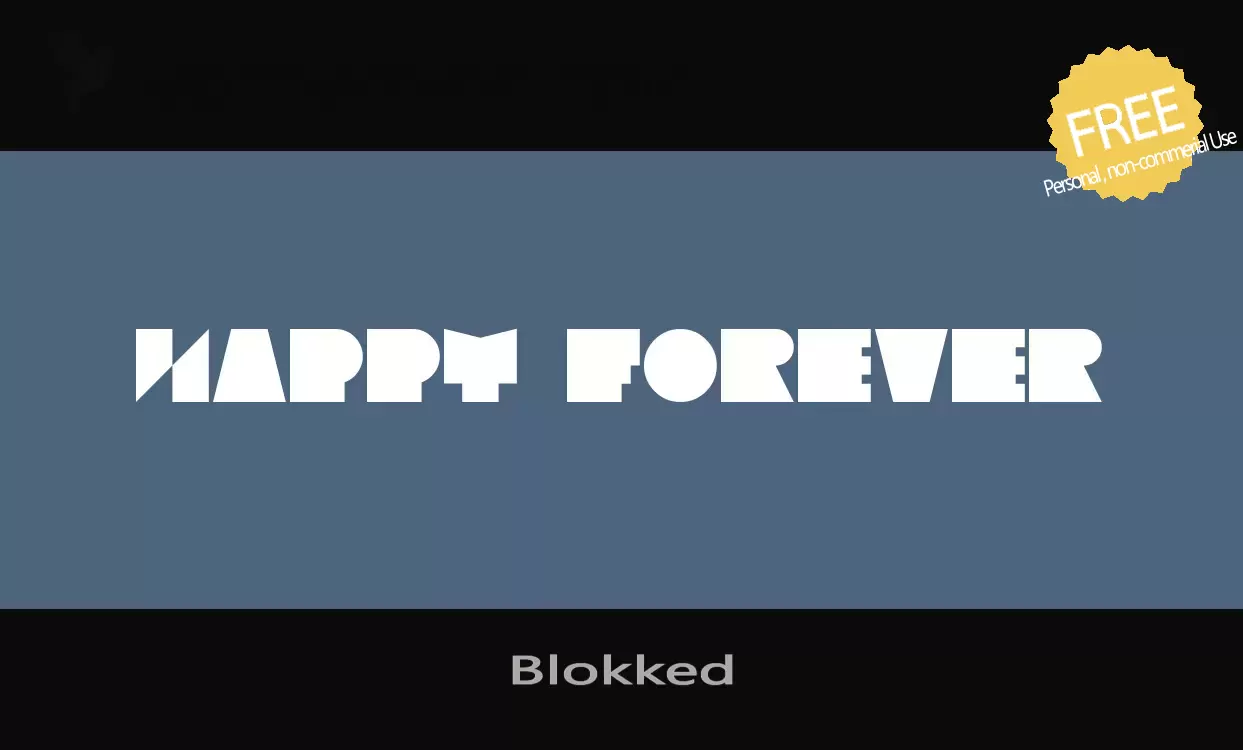 Font Sample of Blokked