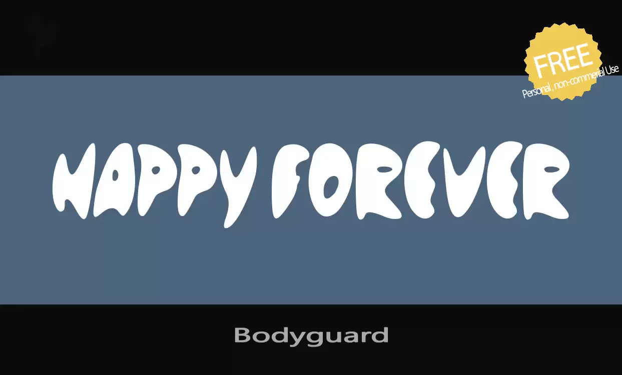「Bodyguard」字体效果图