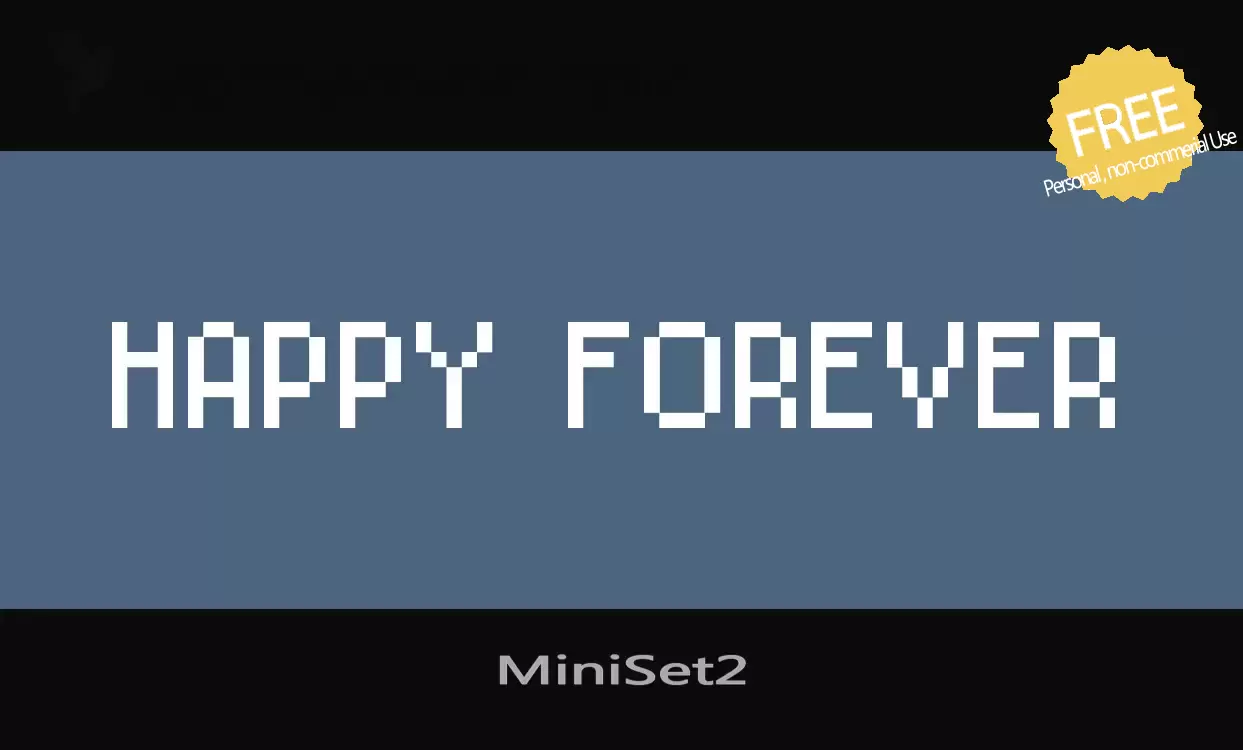 「MiniSet2」字体效果图
