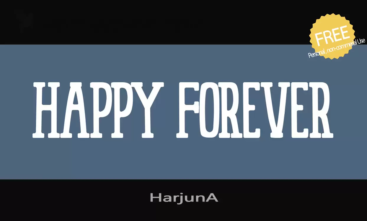 Font Sample of HarjunA