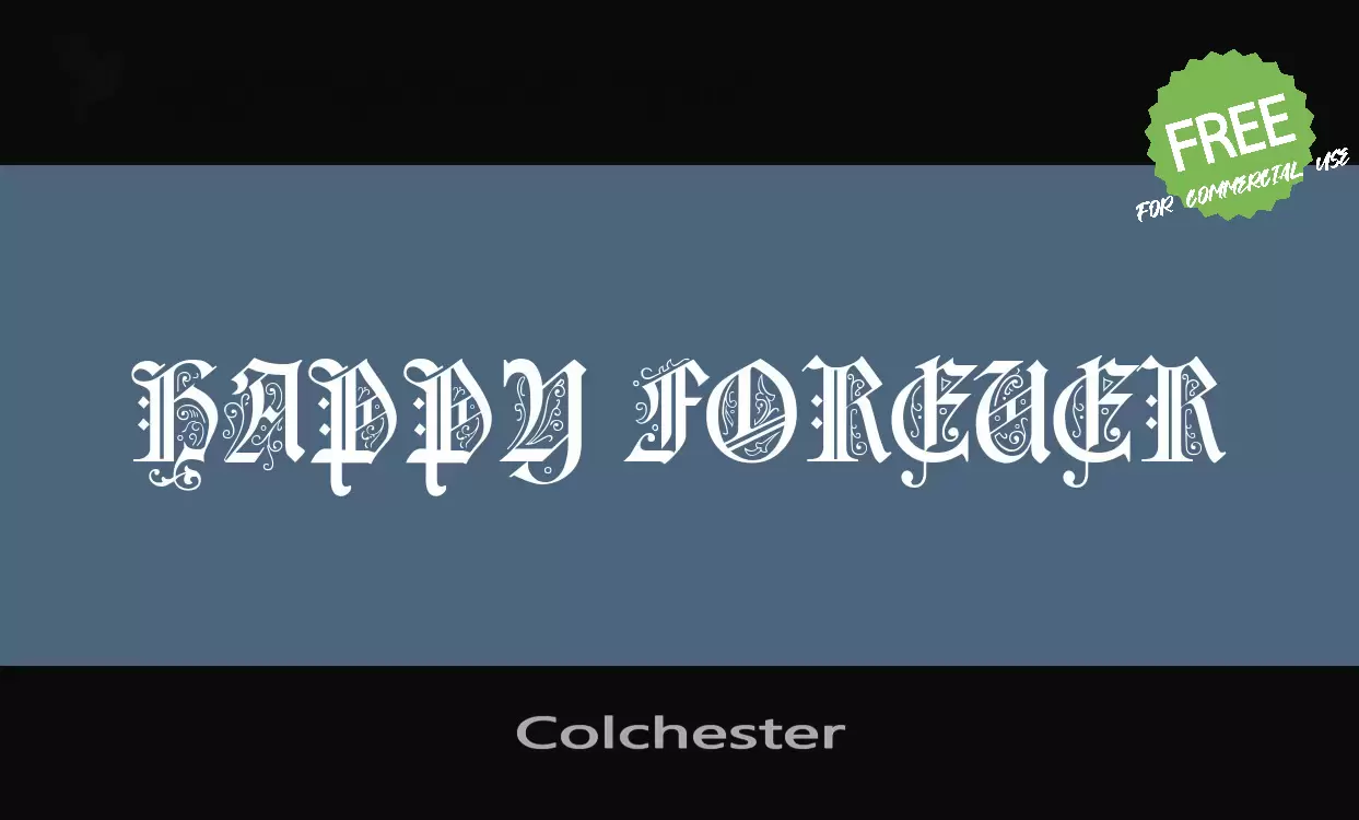 「Colchester」字体效果图