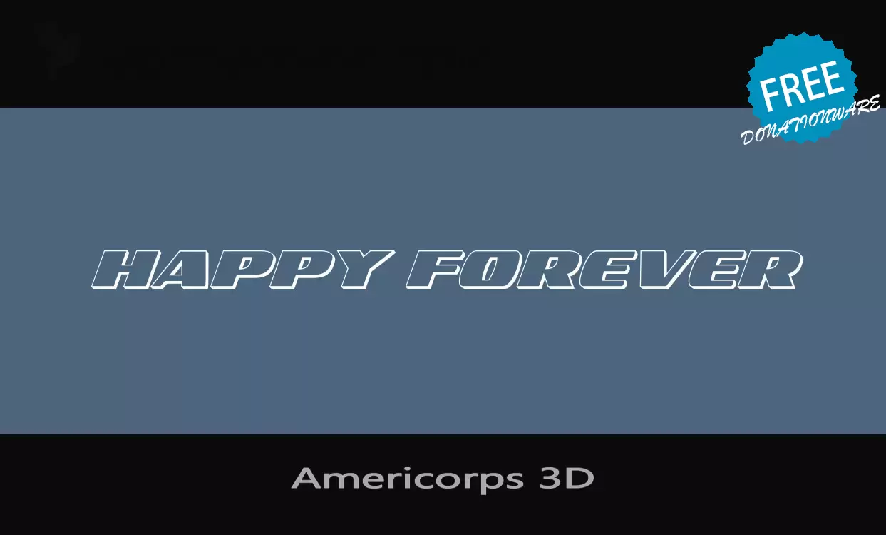 「Americorps-3D」字体效果图