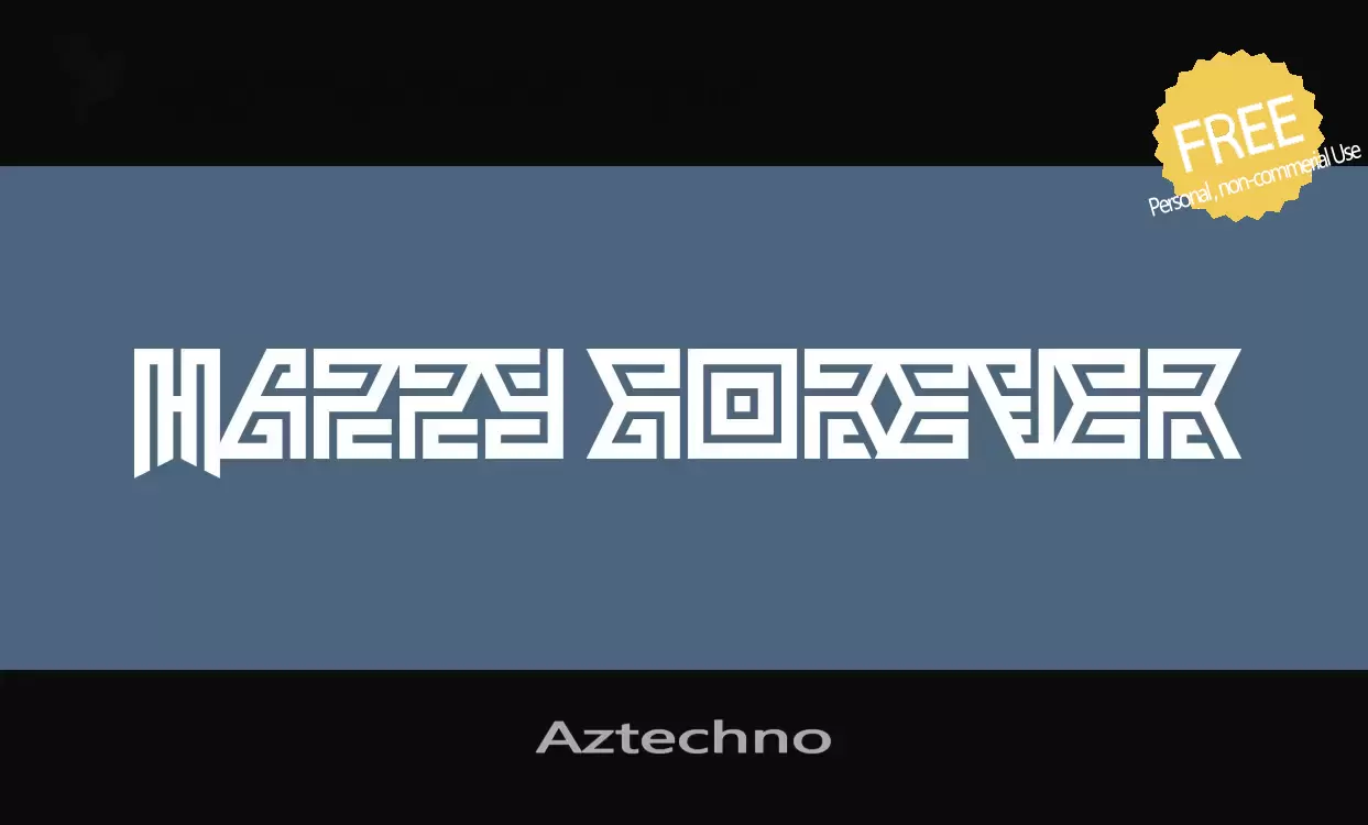 Font Sample of Aztechno