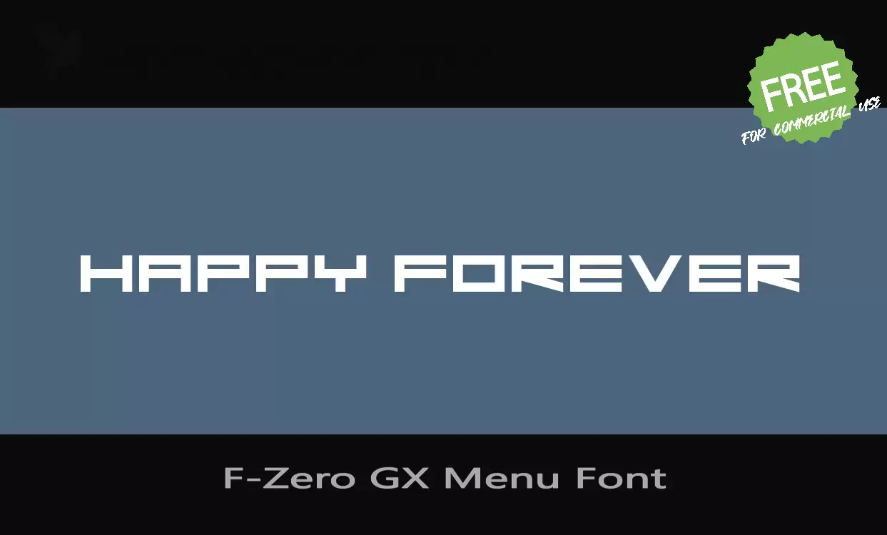 「F-Zero-GX-Menu-Font」字体效果图