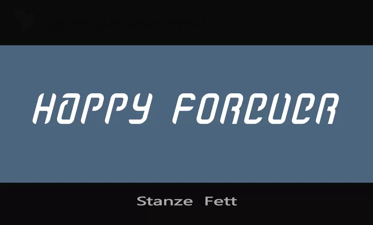 Font Sample of Stanze--Fett