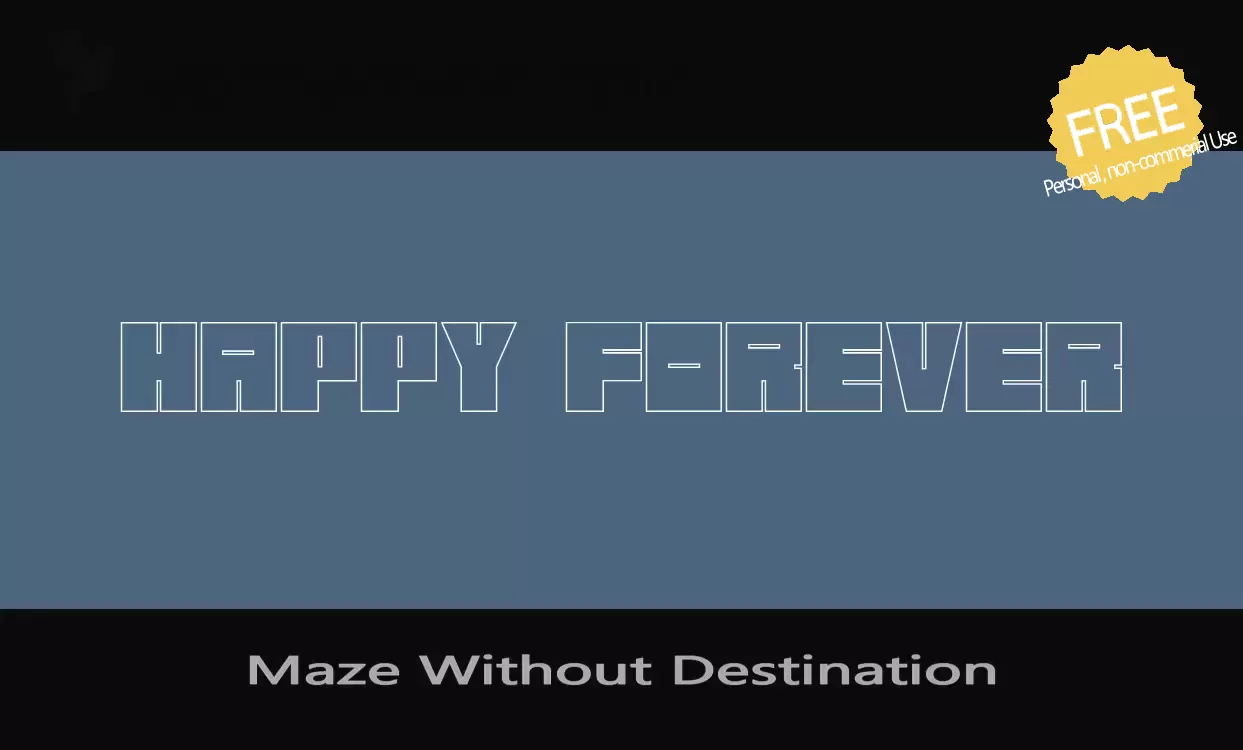 「Maze-Without-Destination」字体效果图
