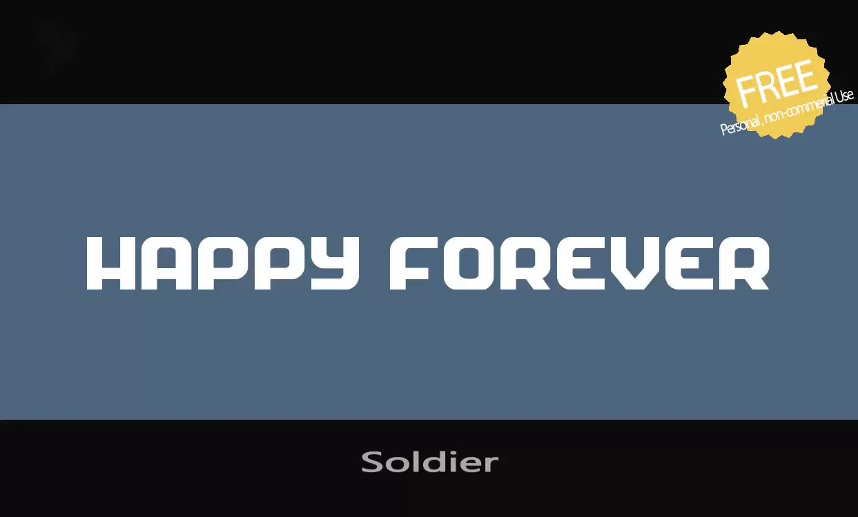 「Soldier」字体效果图