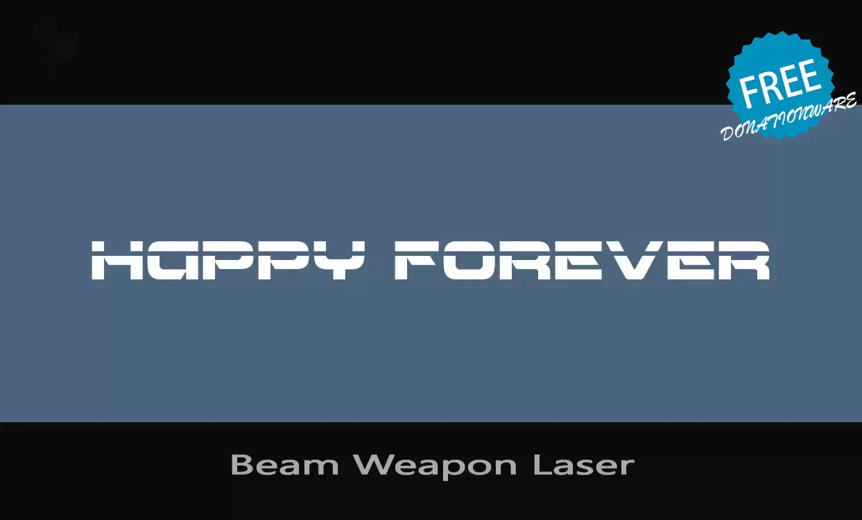 「Beam-Weapon-Laser」字体效果图
