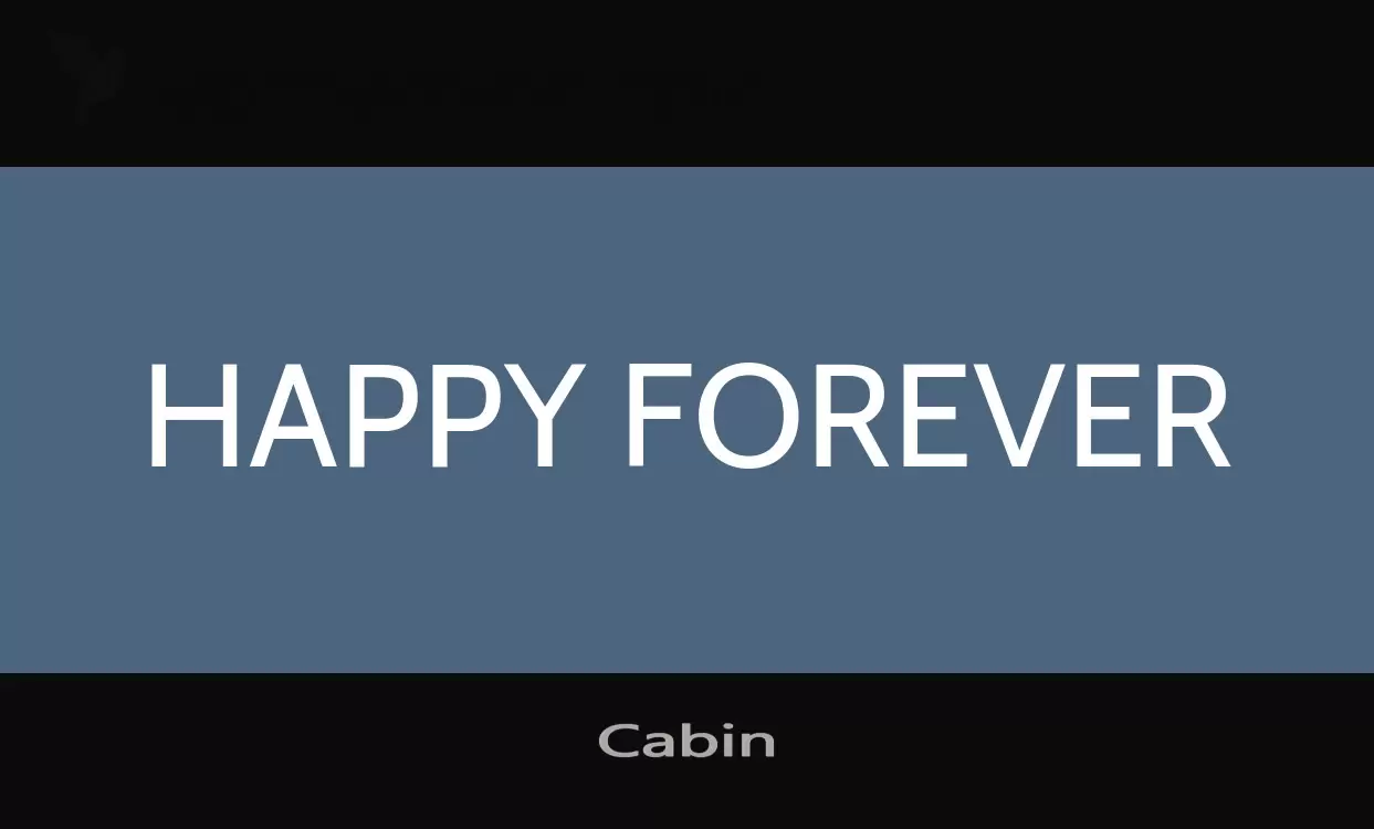 「Cabin」字体效果图