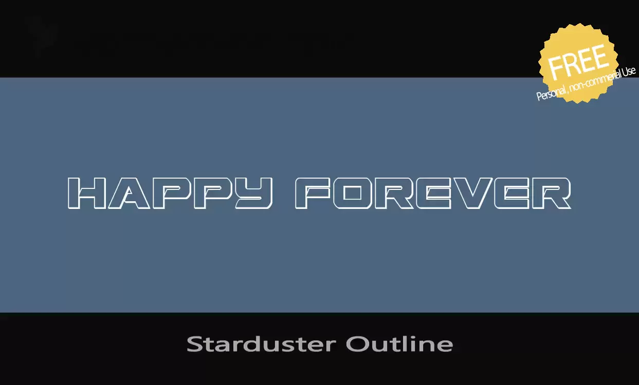 「Starduster-Outline」字体效果图