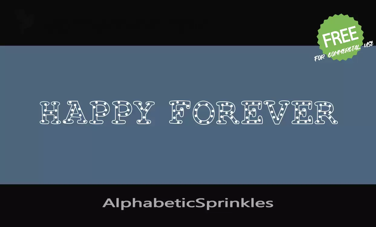 Sample of AlphabeticSprinkles