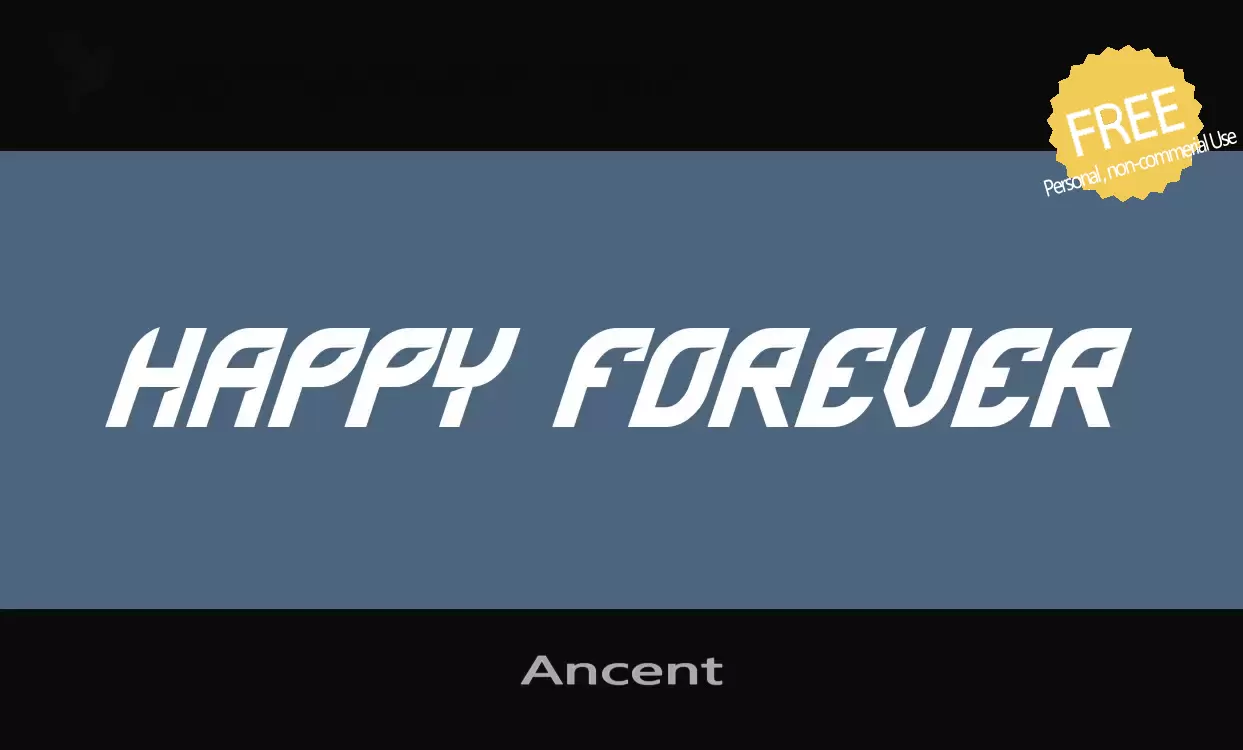 Font Sample of Ancent