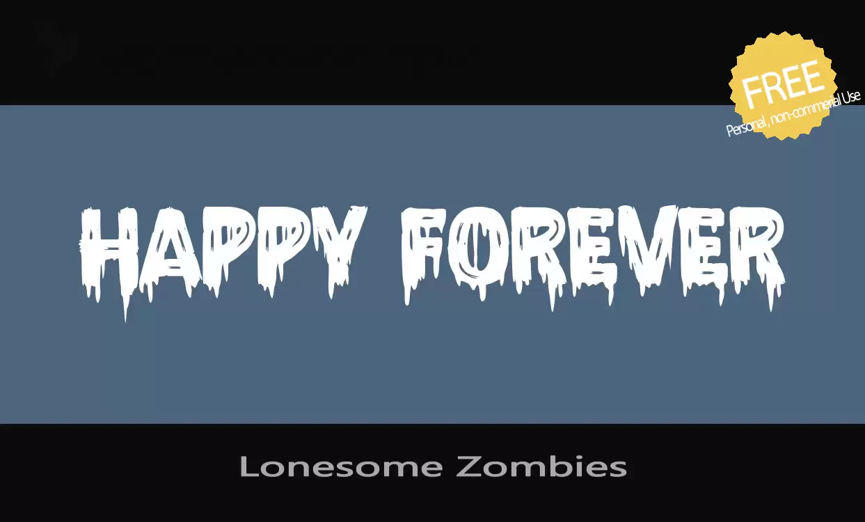 Font Sample of Lonesome-Zombies