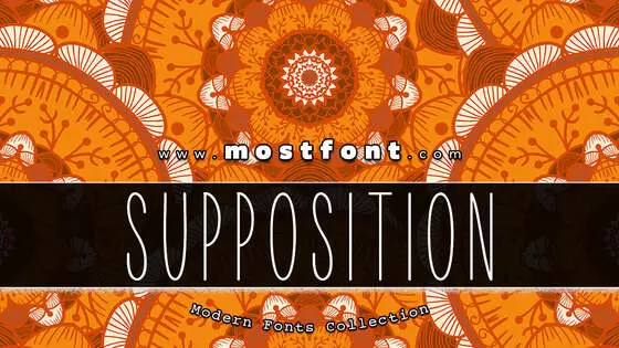 「Supposition」字体排版样式
