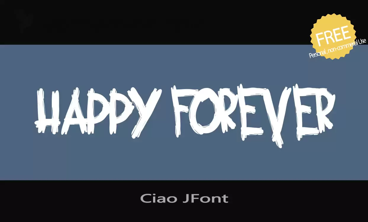 「Ciao-JFont」字体效果图