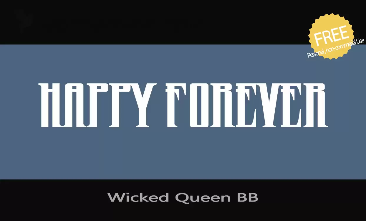 「Wicked-Queen-BB」字体效果图