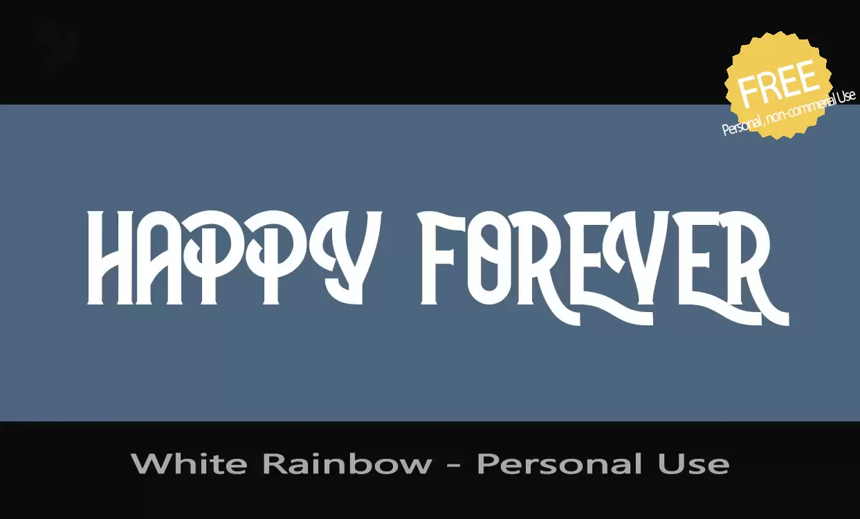 「White-Rainbow---Personal-Use」字体效果图
