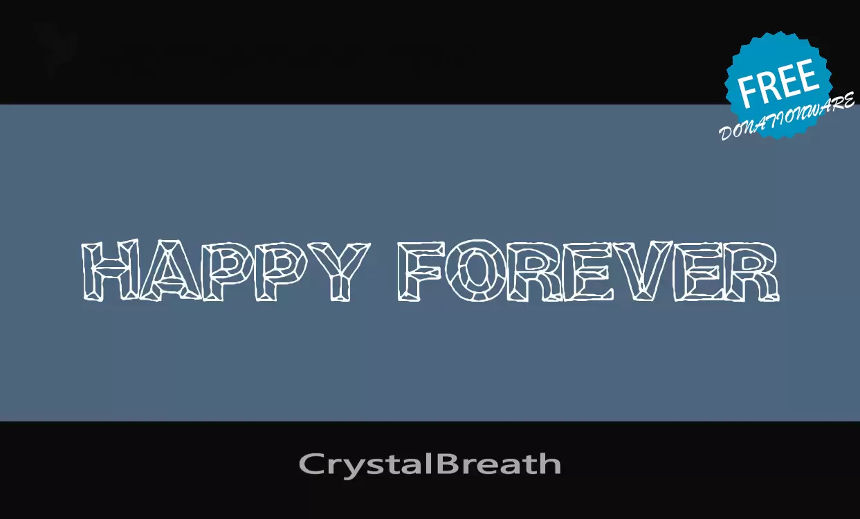 Font Sample of CrystalBreath