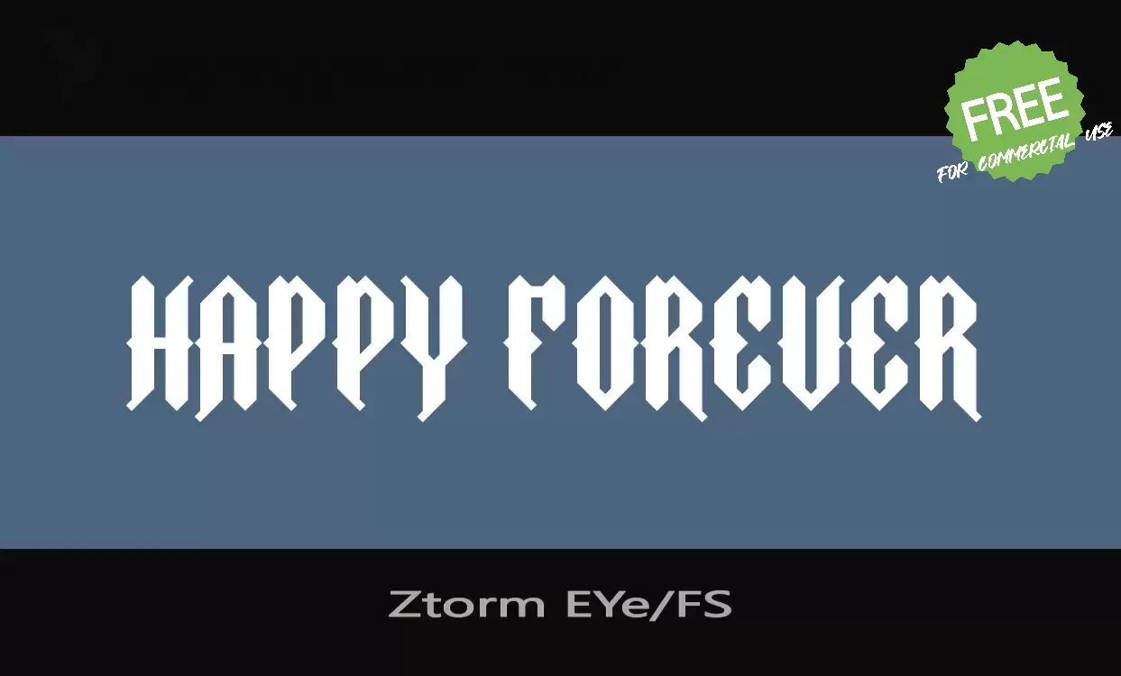 「Ztorm-EYe/FS」字体效果图