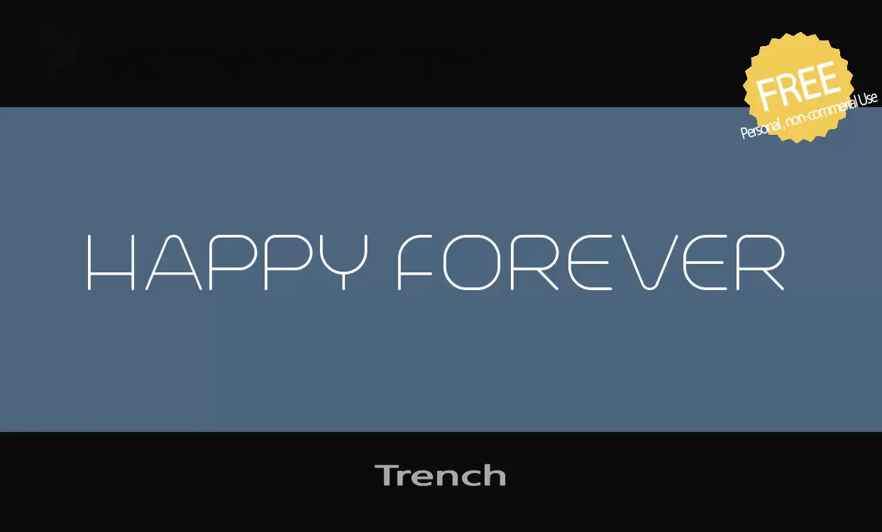 「Trench」字体效果图